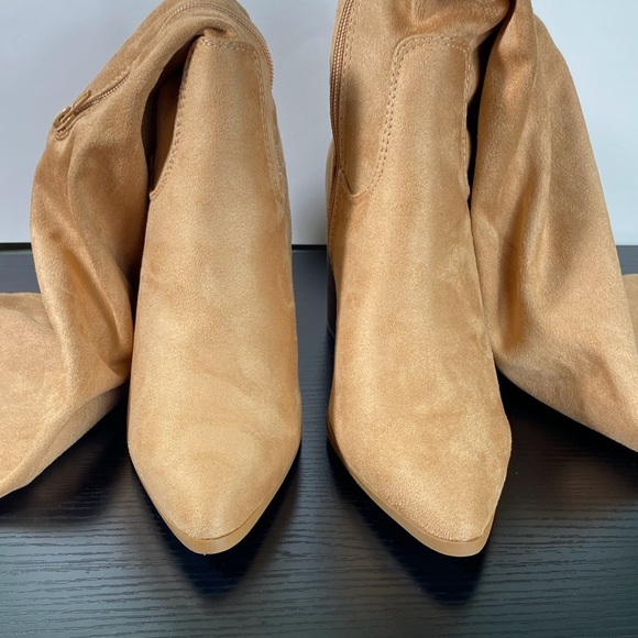 NWOT True Comfort Foam Over the Knee Faux Suede Boots women’s tan size 8 - Picture 8 of 8